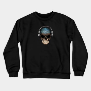 Dark Skull Deejay with Estonian Flag Crewneck Sweatshirt